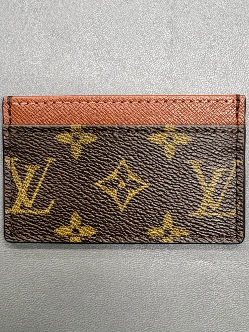 LV Canvas & Leather Card Case Card Holder